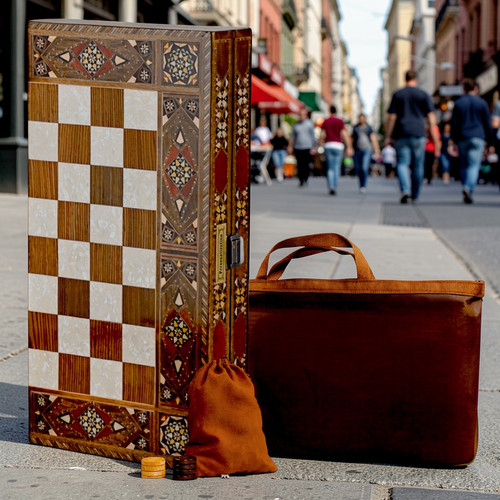 Handmade backgammon set - 20",