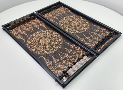 Backgammon wood veneer - , set
